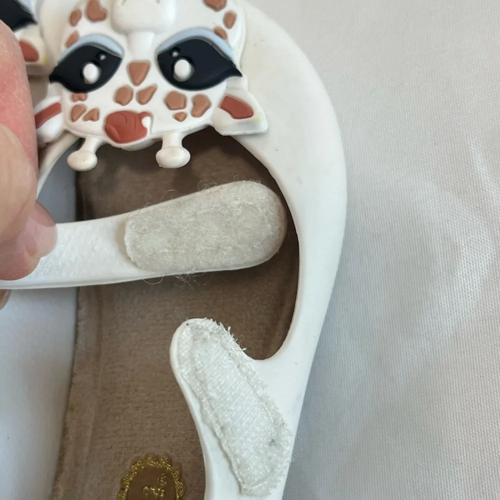 Mini Melissa Giraffe Mary Jane Sandals Toddler 7 White
